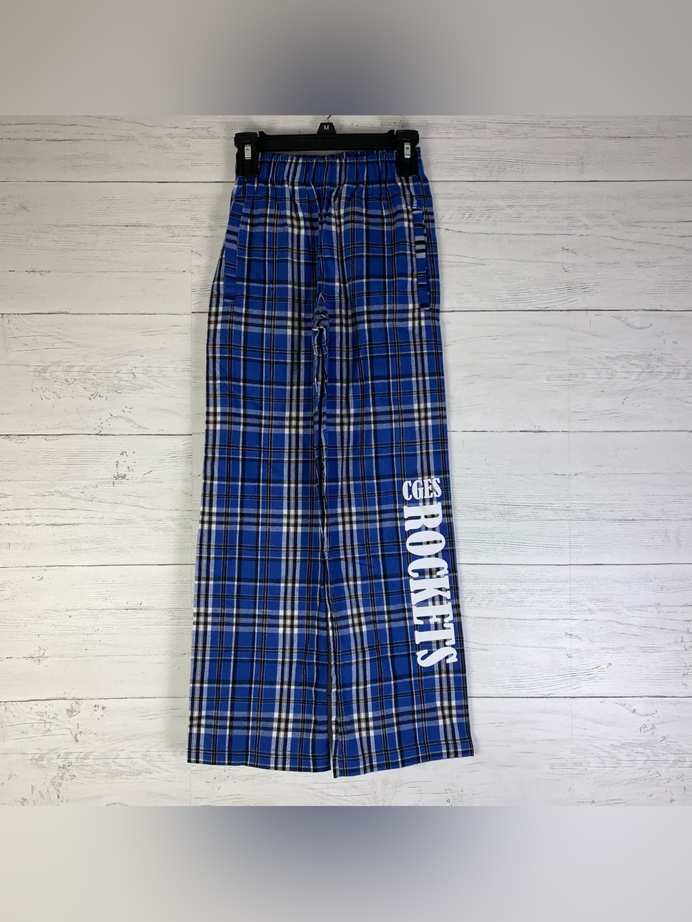 YOUTH Pennant Sportswear  flannel pants/ boys Pj's plaid "Rockets" size S